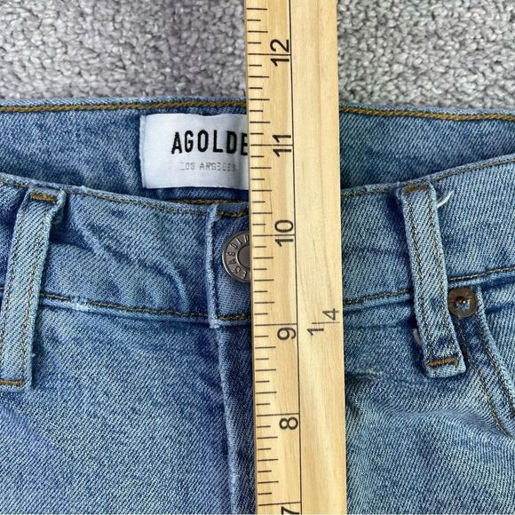 Agolde Nico High Rise Slim Jean in Cliffside Women’s 26 Blue Skinny Button Fly - Picture 10 of 13